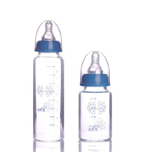 Заводская стеклянная бутылочка для кормления новорожденных, детская бутылочка для молока
